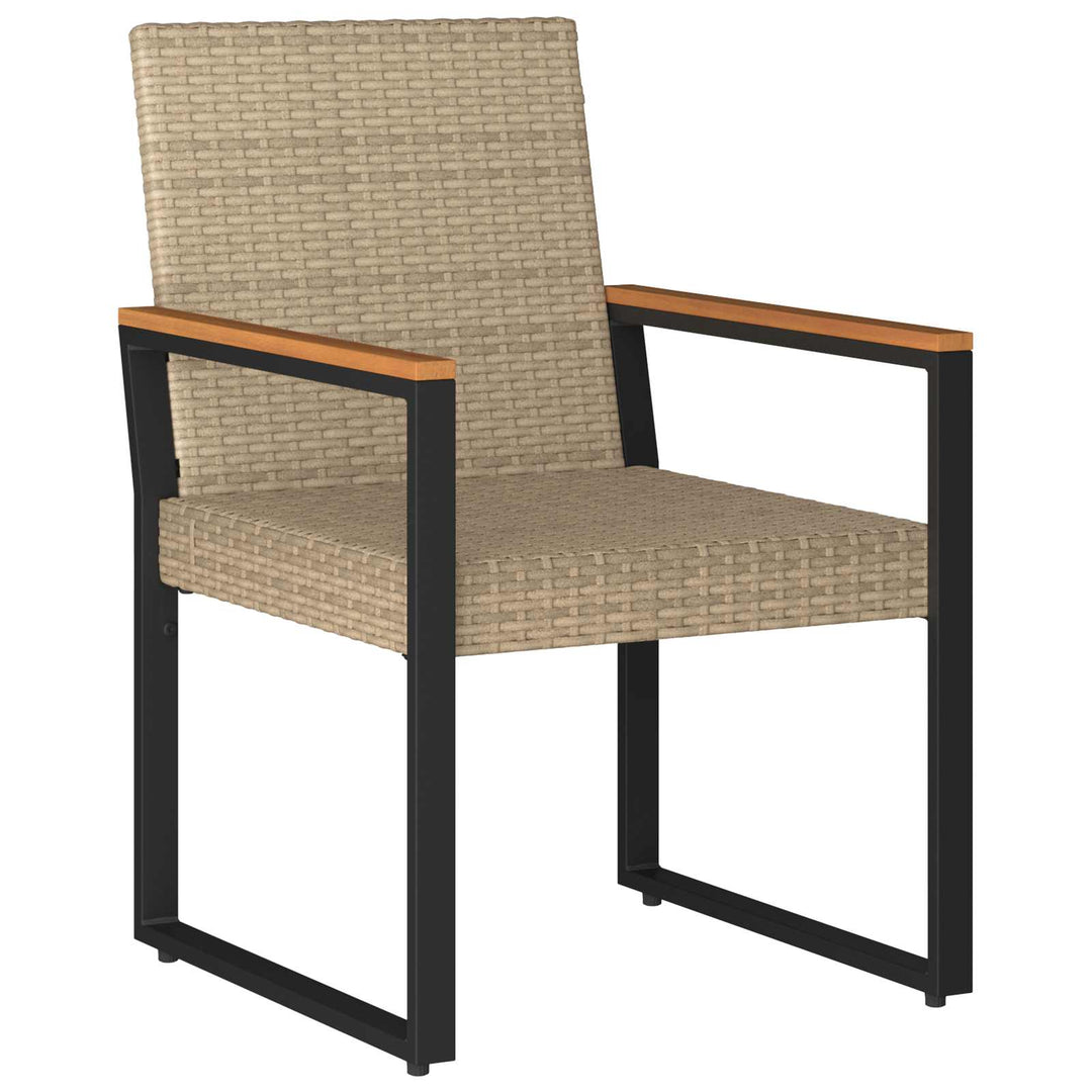 Have møbel sæt 4 stk. Beige og cremehvid polyrattan
