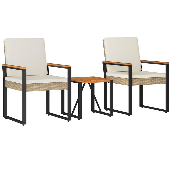 Have møbel sæt 3 stk. Beige og cremehvid polyrattan