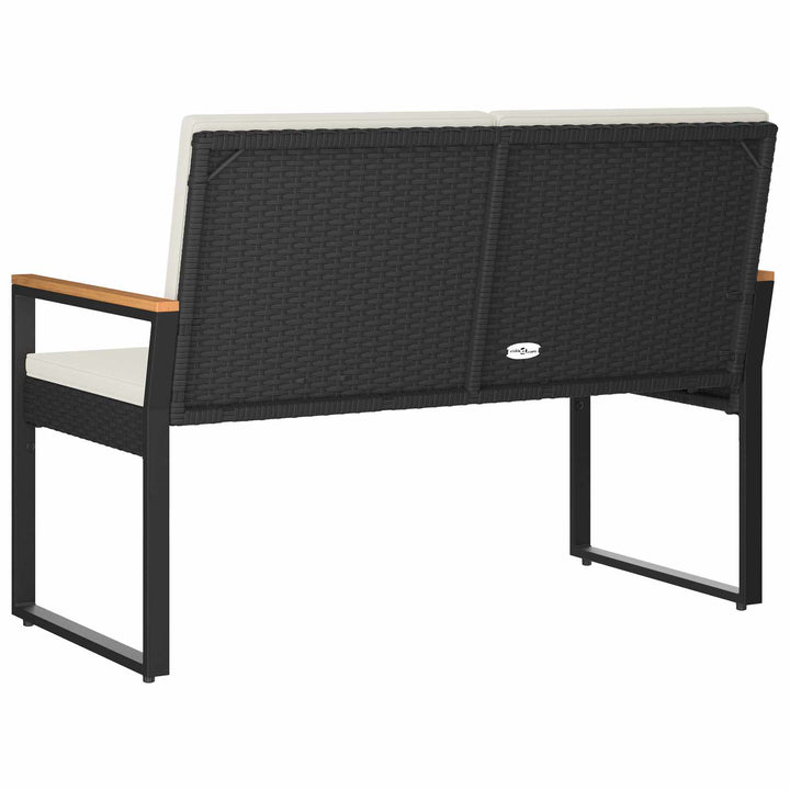 Udendørs bænk 2 -Seater 107 x 61 x 80 cm polyrattan Rektangulær