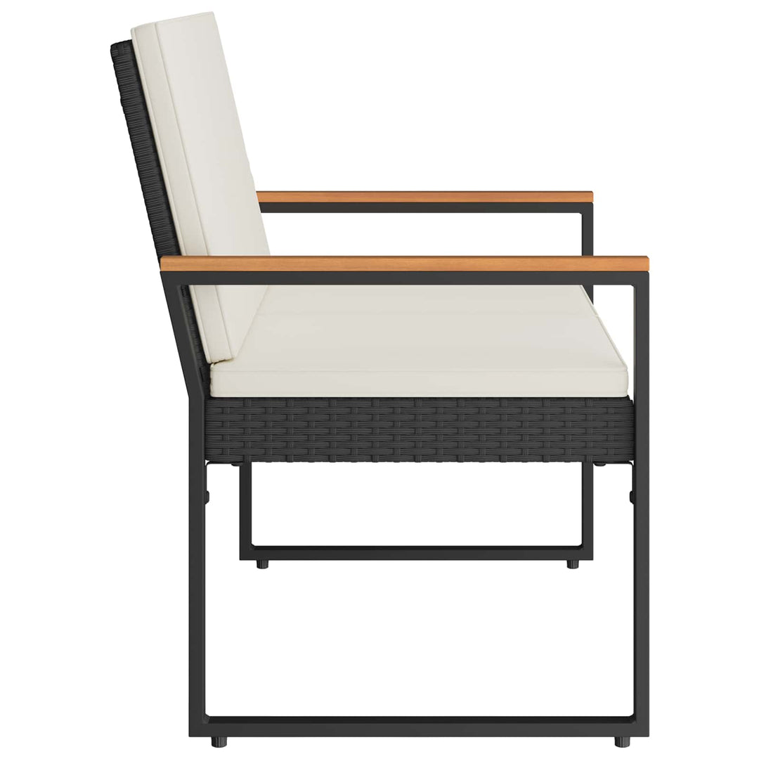 Udendørs bænk 2 -Seater 107 x 61 x 80 cm polyrattan Rektangulær