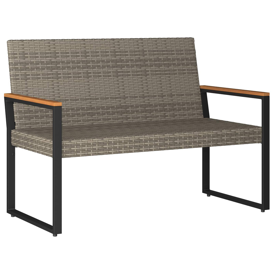 Udendørs bænk 2 -Seater 107 x 61 x 80 cm polyrattan Rektangulær