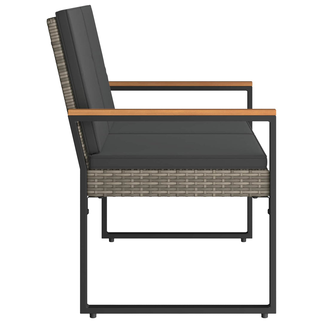 Udendørs bænk 2 -Seater 107 x 61 x 80 cm polyrattan Rektangulær