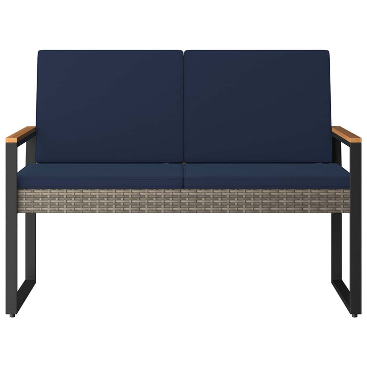 Udendørs bænk 2 -Seater 107 x 61 x 80 cm polyrattan Rektangulær