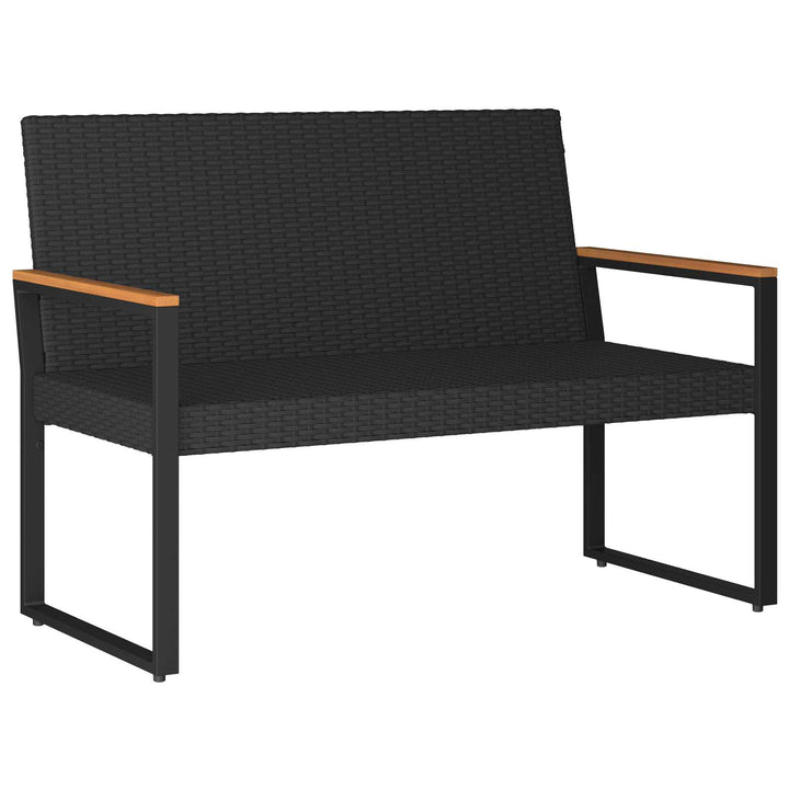 Udendørs bænk 2 -Seater 107 x 61 x 80 cm polyrattan Rektangulær