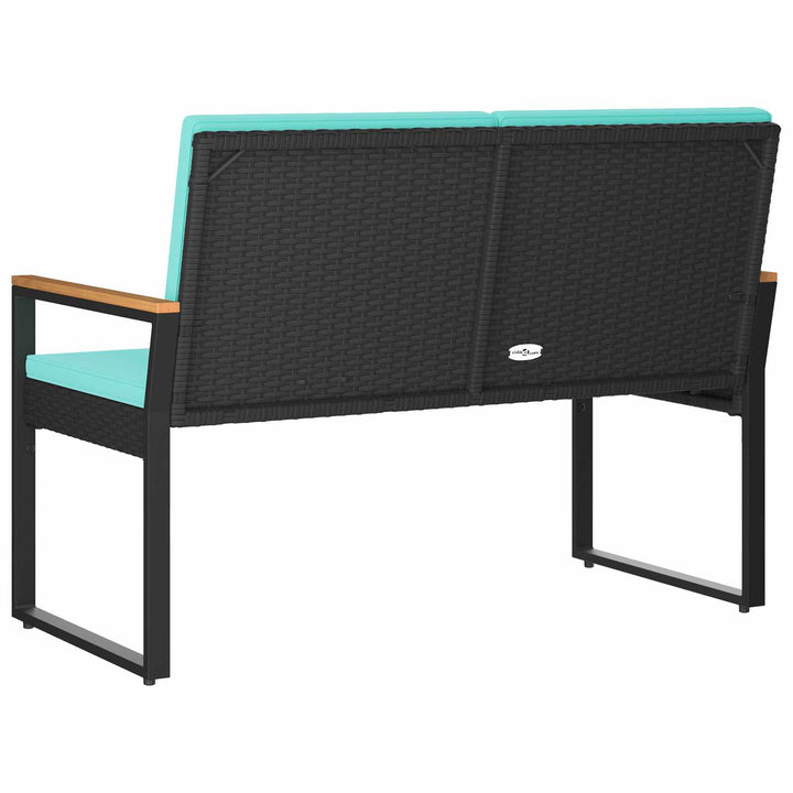 Udendørs bænk 2 -Seater 107 x 61 x 80 cm polyrattan Rektangulær