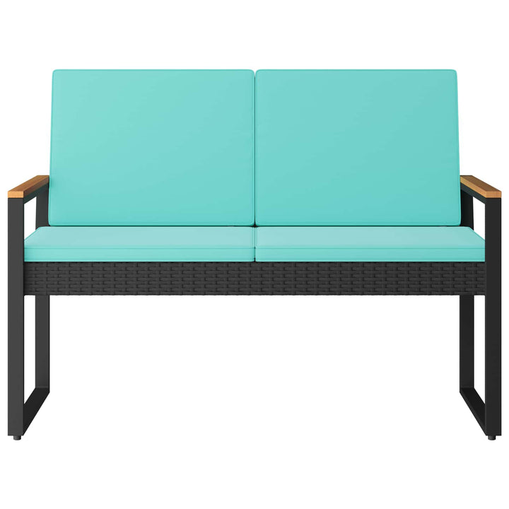 Udendørs bænk 2 -Seater 107 x 61 x 80 cm polyrattan Rektangulær
