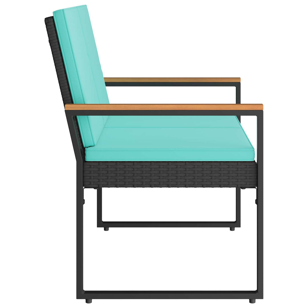 Udendørs bænk 2 -Seater 107 x 61 x 80 cm polyrattan Rektangulær