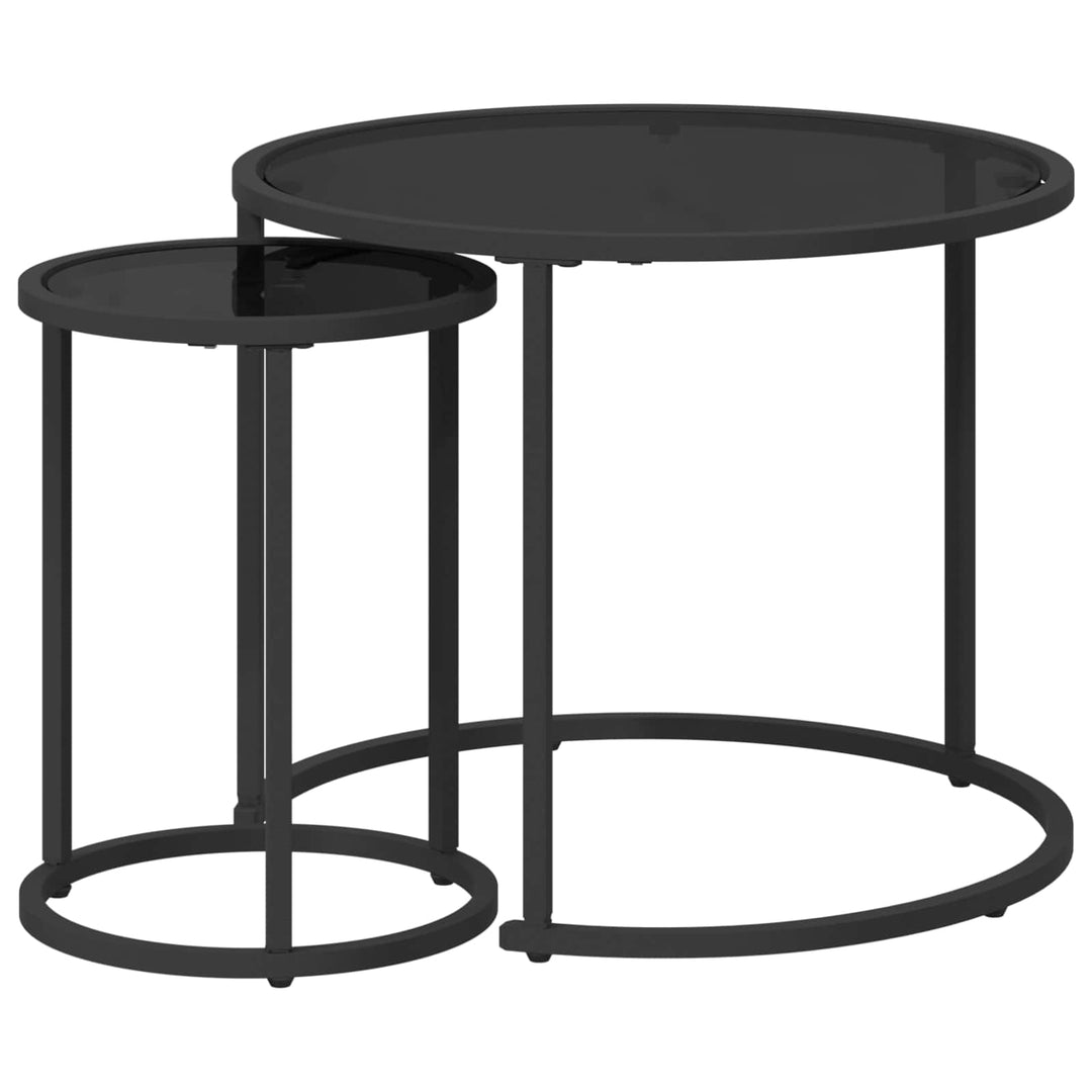 Kaffebord Sæt 2 stk. 55 x 55 x 45 cm stål