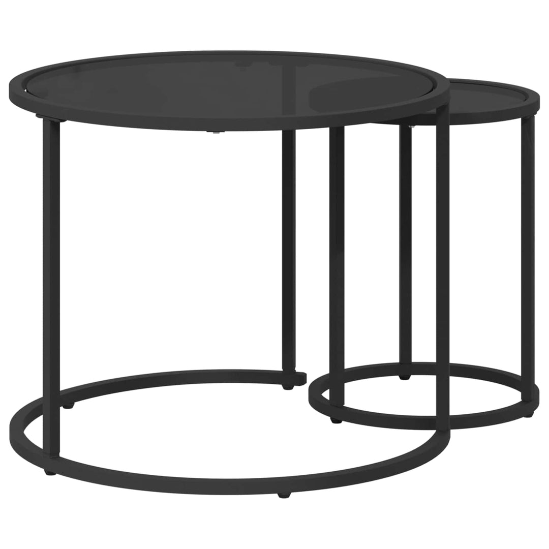 Kaffebord Sæt 2 stk. 55 x 55 x 45 cm stål