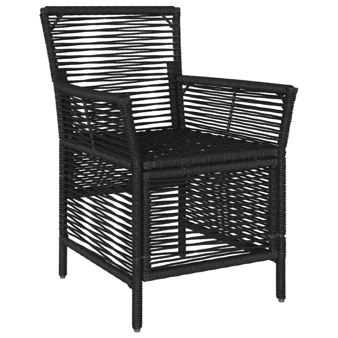 Udestol 2 stk. Sort og Cream polyrattan