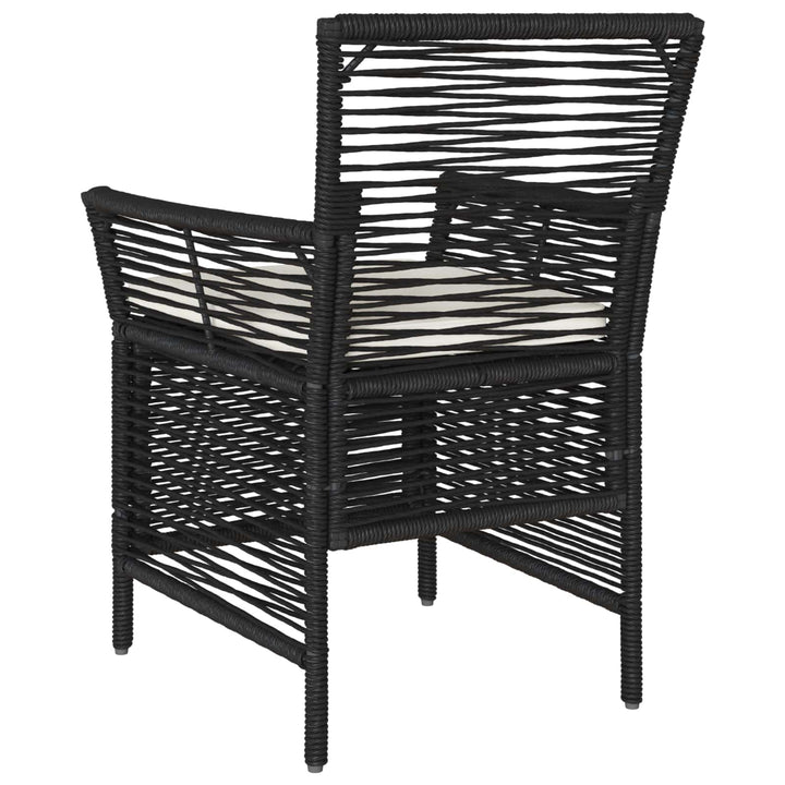 Udestol 2 stk. Sort og Cream polyrattan