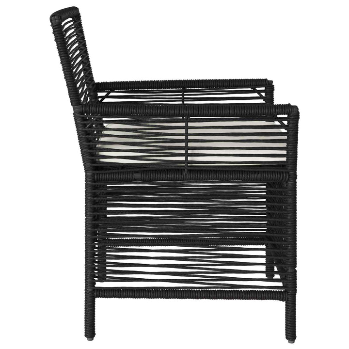Udestol 2 stk. Sort og Cream polyrattan