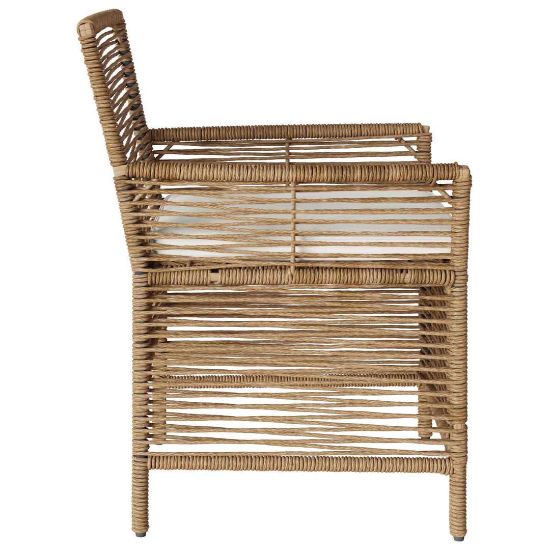 Udestol 2 stk. Beige og creme polyrattan