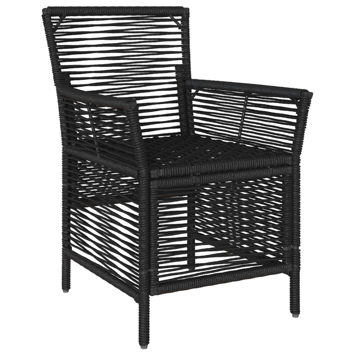 Udestol 4 stk. Sort og Cream polyrattan