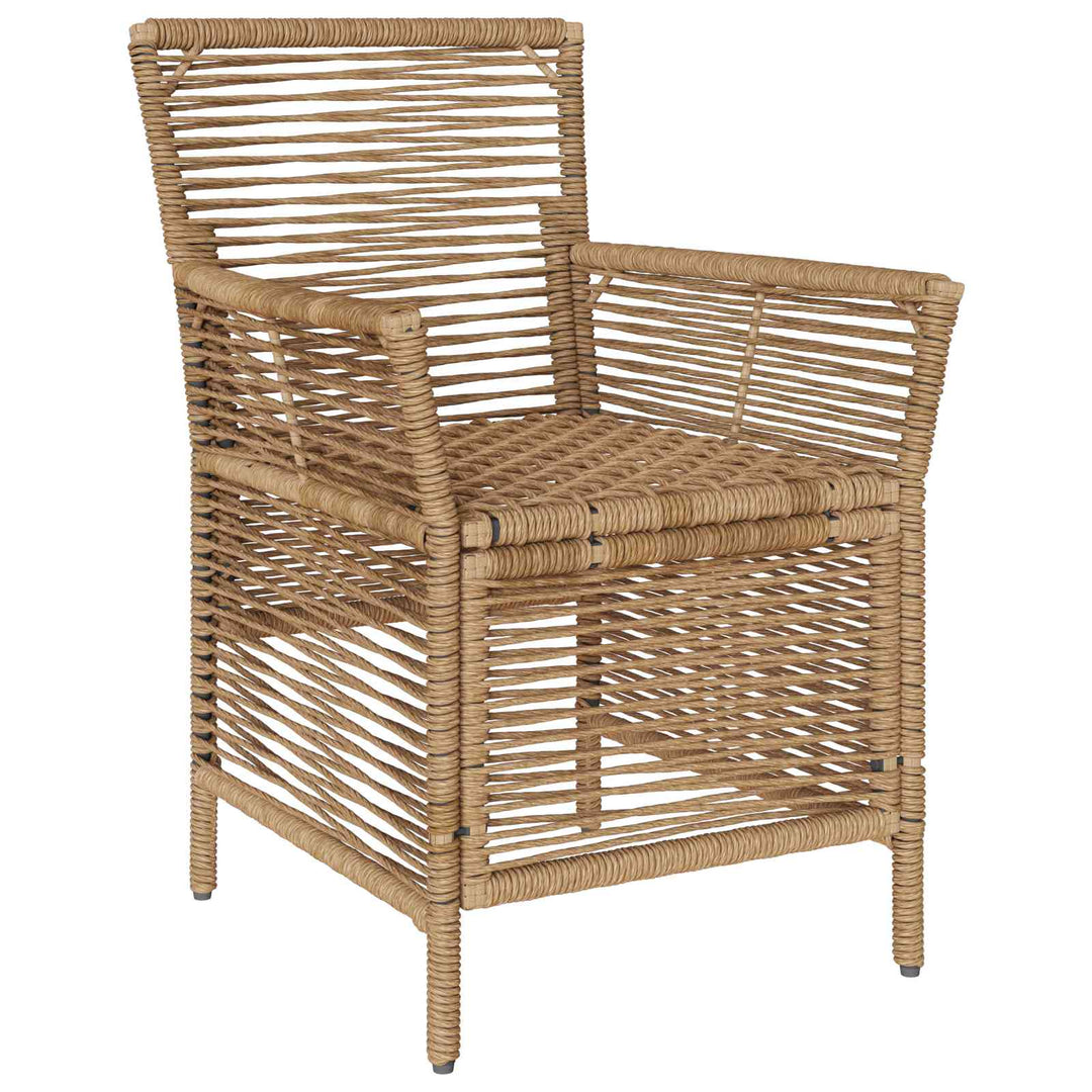 Udestol 4 stk. Beige og creme polyrattan