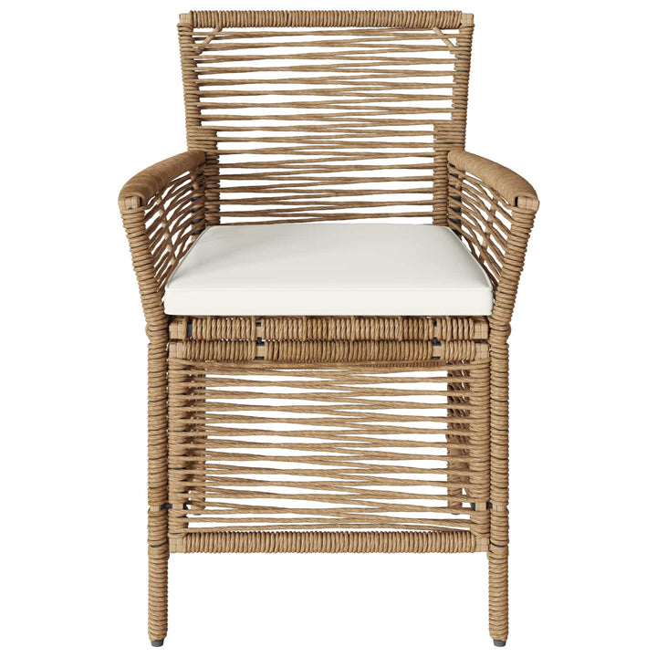 Udestol 4 stk. Beige og creme polyrattan