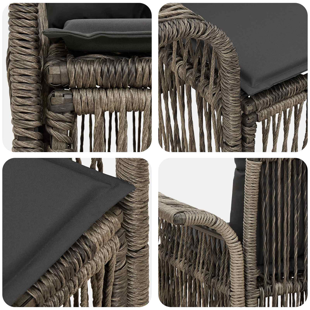 Havemøbelsofa 2-Antal sæder Grå polyrattan