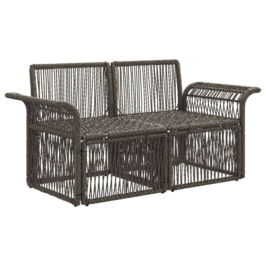 Havemøbelsofa 2-Antal sæder Grå polyrattan