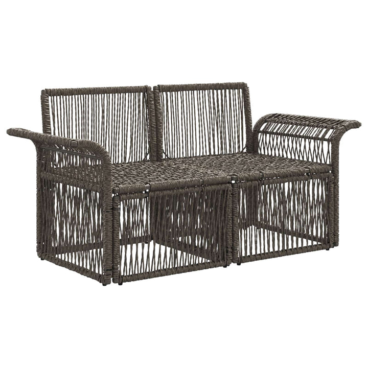 Havemøbelsofa 2-Antal sæder Grå polyrattan