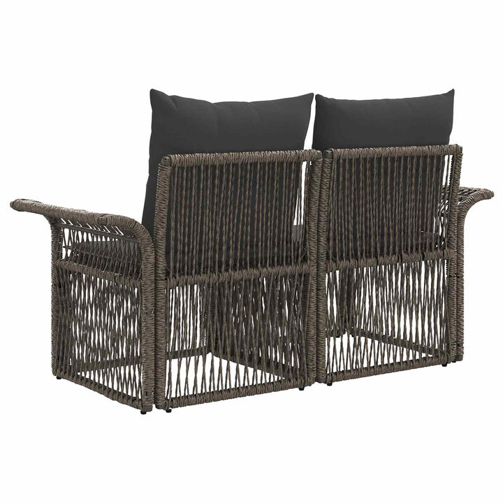 Havemøbelsofa 2-Antal sæder Grå polyrattan