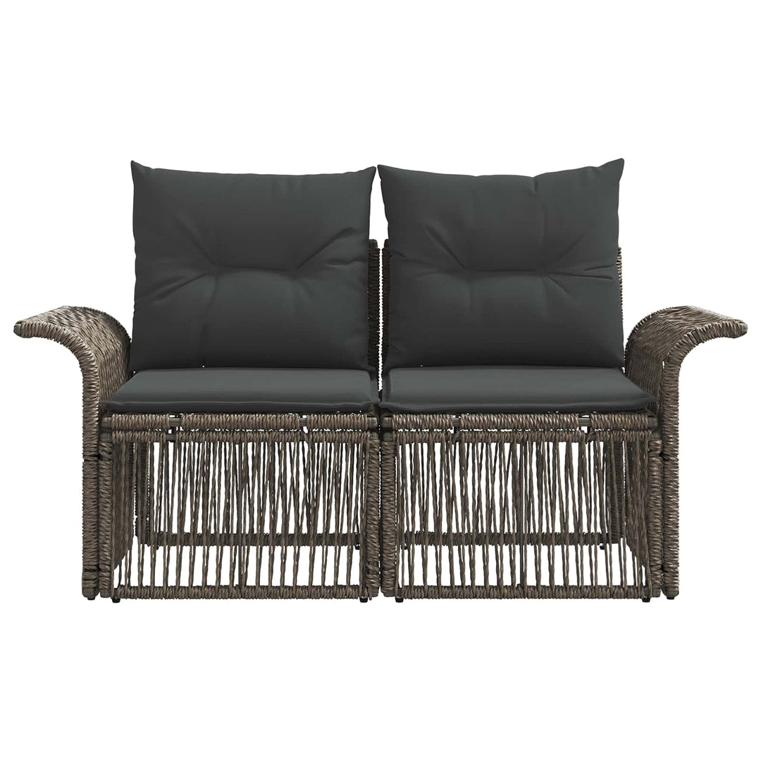 Havemøbelsofa 2-Antal sæder Grå polyrattan