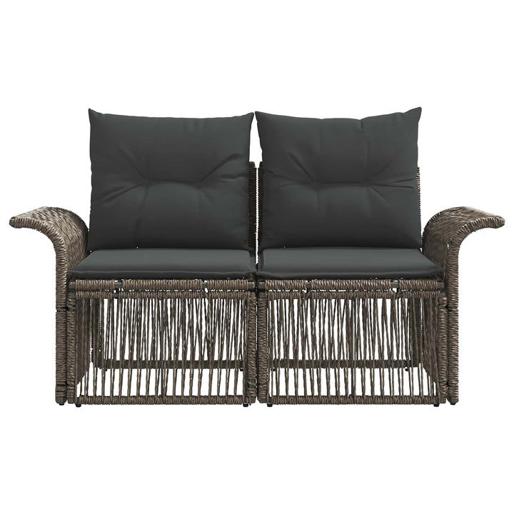 Havemøbelsofa 2-Antal sæder Grå polyrattan