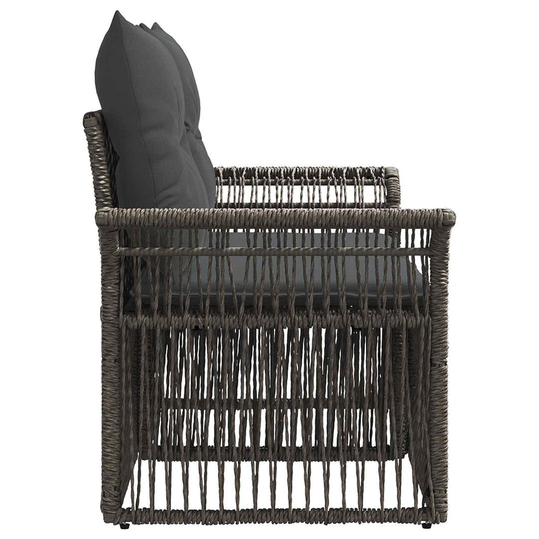 Havemøbelsofa 2-Antal sæder Grå polyrattan