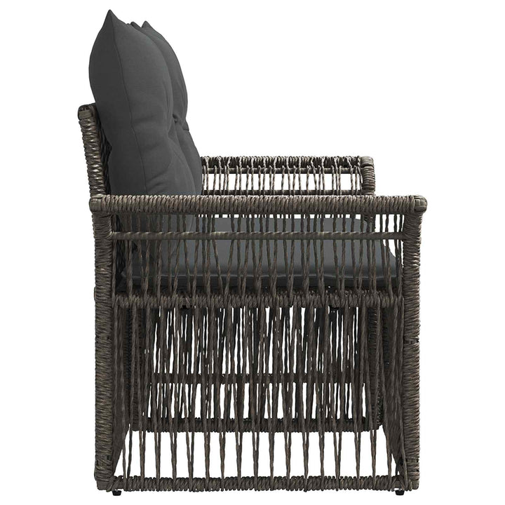 Havemøbelsofa 2-Antal sæder Grå polyrattan