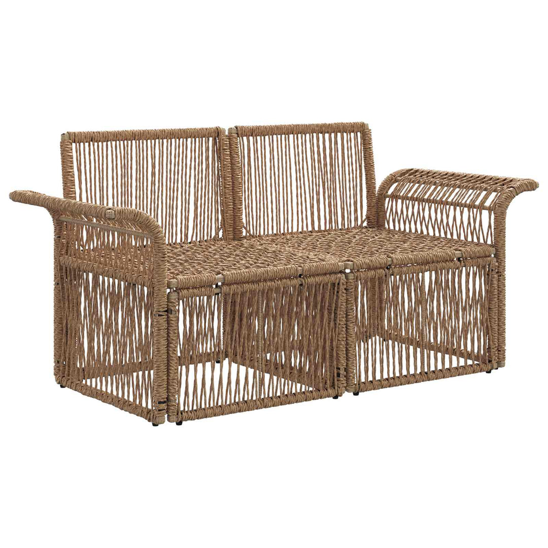 Havemøbelsofa 2-Antal sæder Beige polyrattan