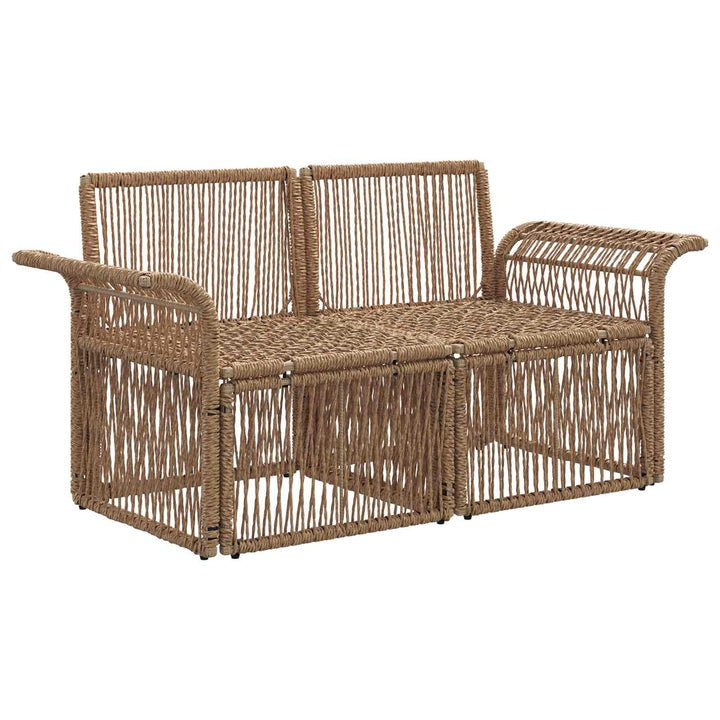 Havemøbelsofa 2-Antal sæder Beige polyrattan