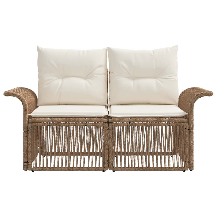 Havemøbelsofa 2-Antal sæder Beige polyrattan