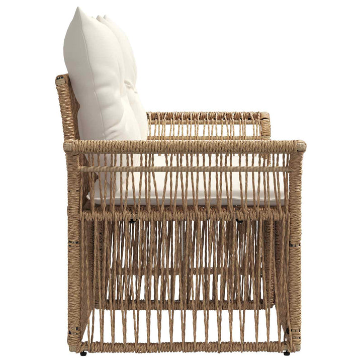 Havemøbelsofa 2-Antal sæder Beige polyrattan