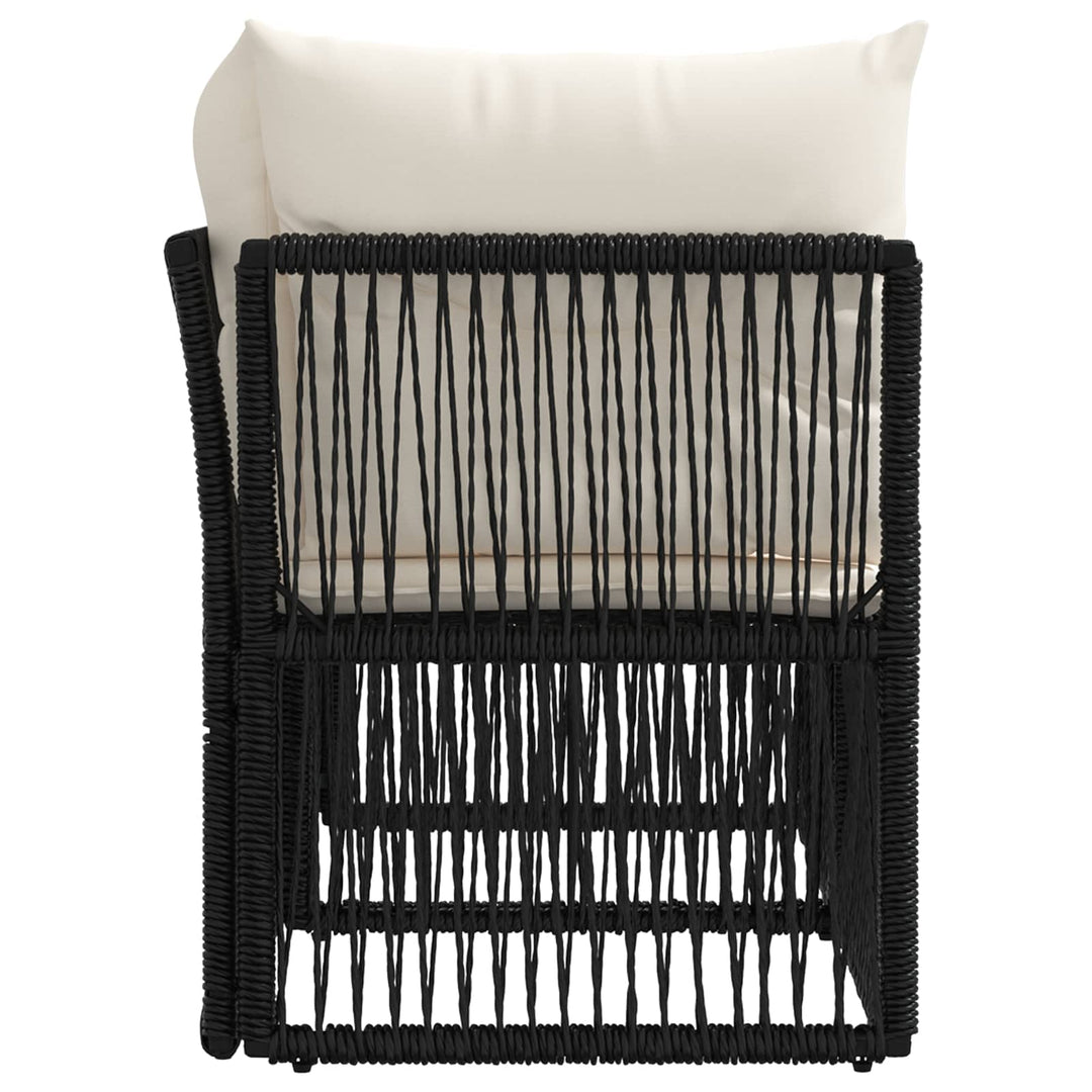 Havemøbelsofa 2-Antal sæder Sort polyrattan