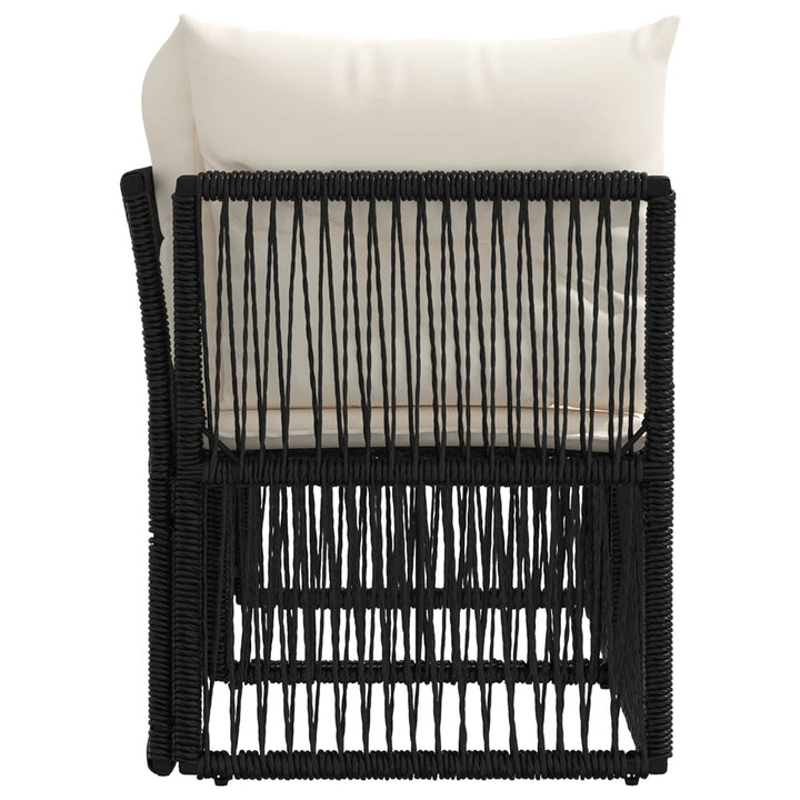 Havemøbelsofa 2-Antal sæder Sort polyrattan