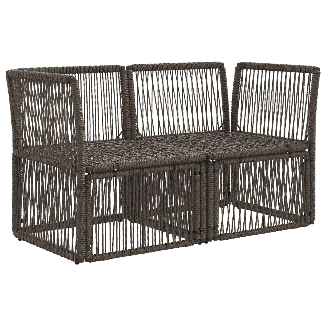 Havemøbelsofa 2-Antal sæder Grå polyrattan