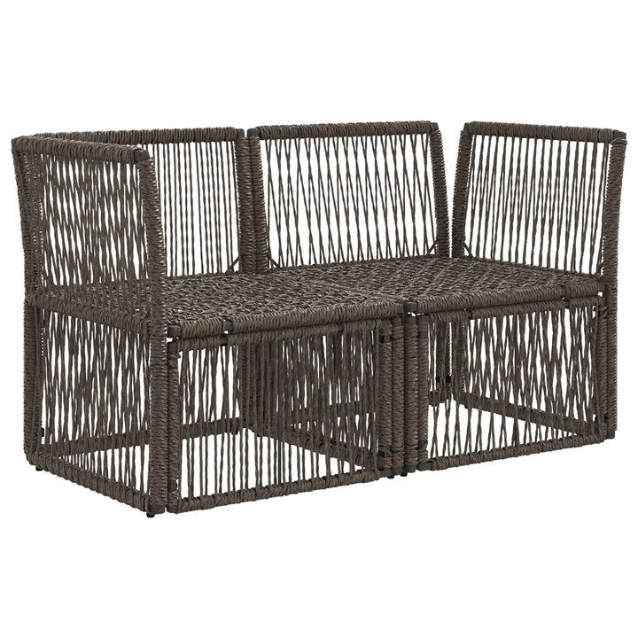 Havemøbelsofa 2-Antal sæder Grå polyrattan