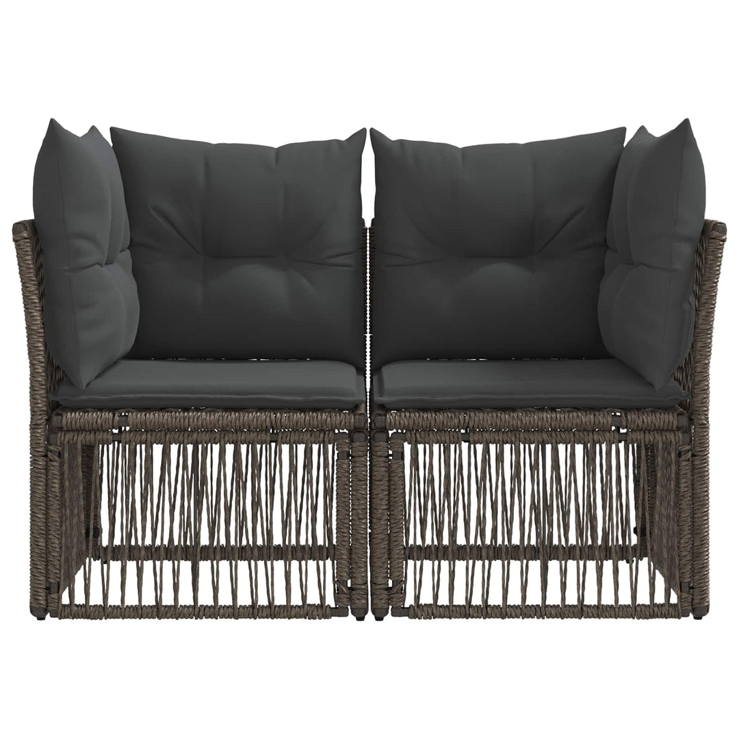Havemøbelsofa 2-Antal sæder Grå polyrattan