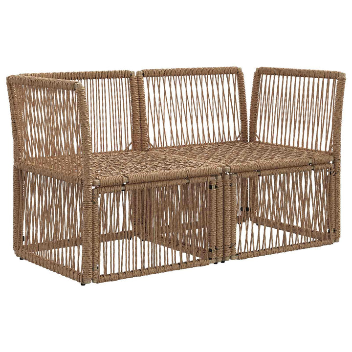 Havemøbelsofa 2-Antal sæder Beige polyrattan