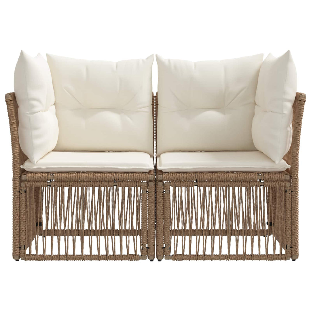 Havemøbelsofa 2-Antal sæder Beige polyrattan