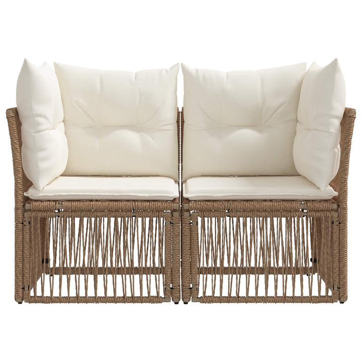 Havemøbelsofa 2-Antal sæder Beige polyrattan