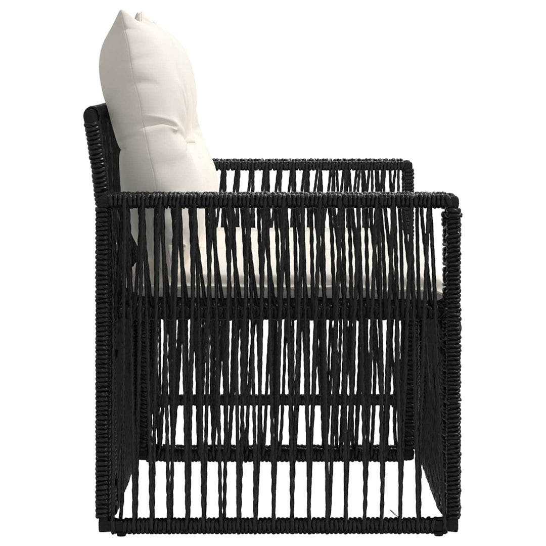 Havemøbelsofa 2-Antal sæder Sort polyrattan