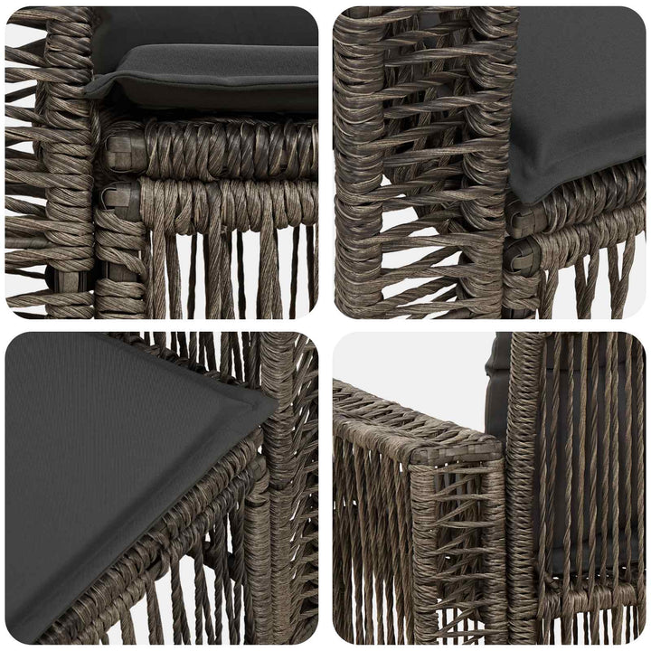 Havemøbelsofa 2-Antal sæder Grå polyrattan