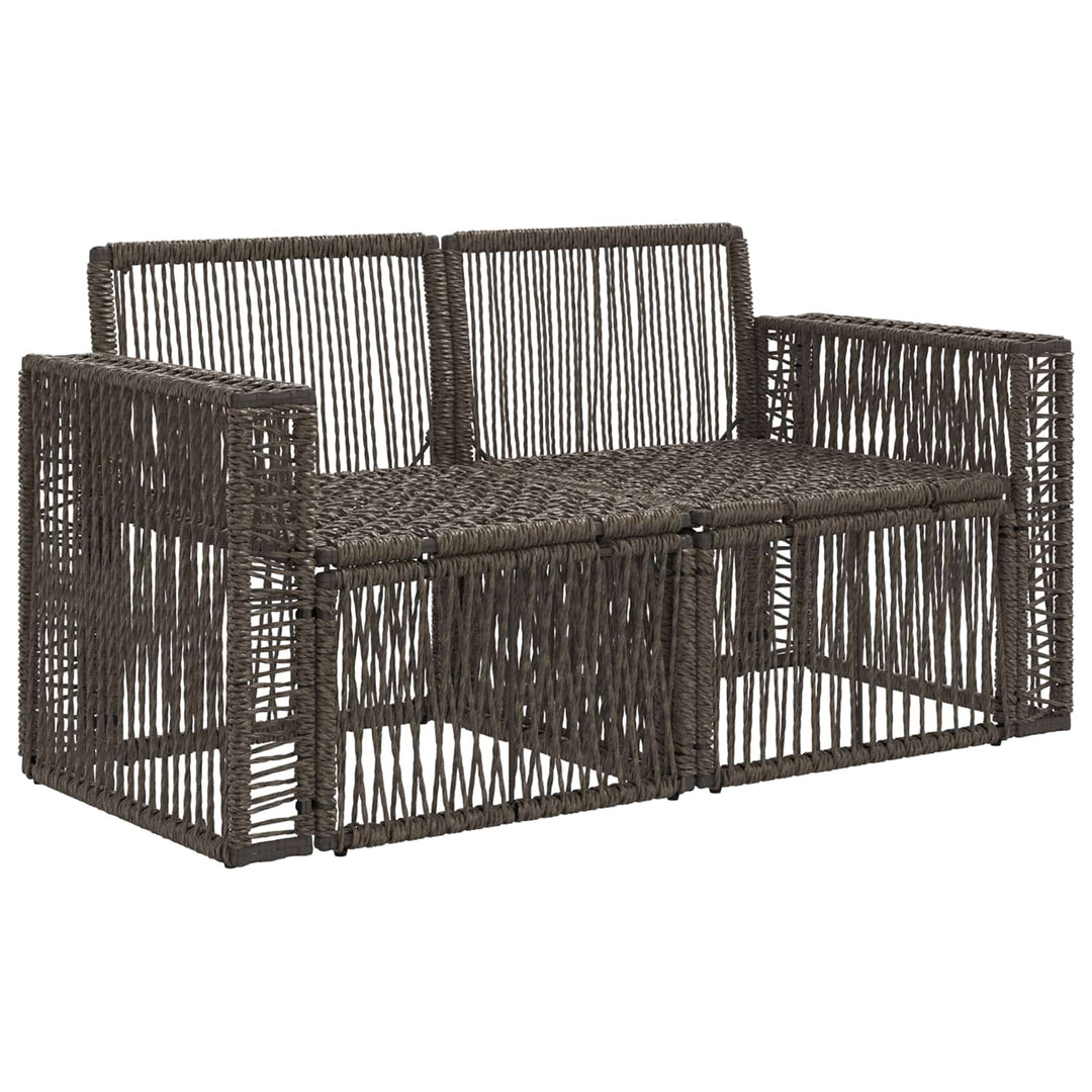 Havemøbelsofa 2-Antal sæder Grå polyrattan