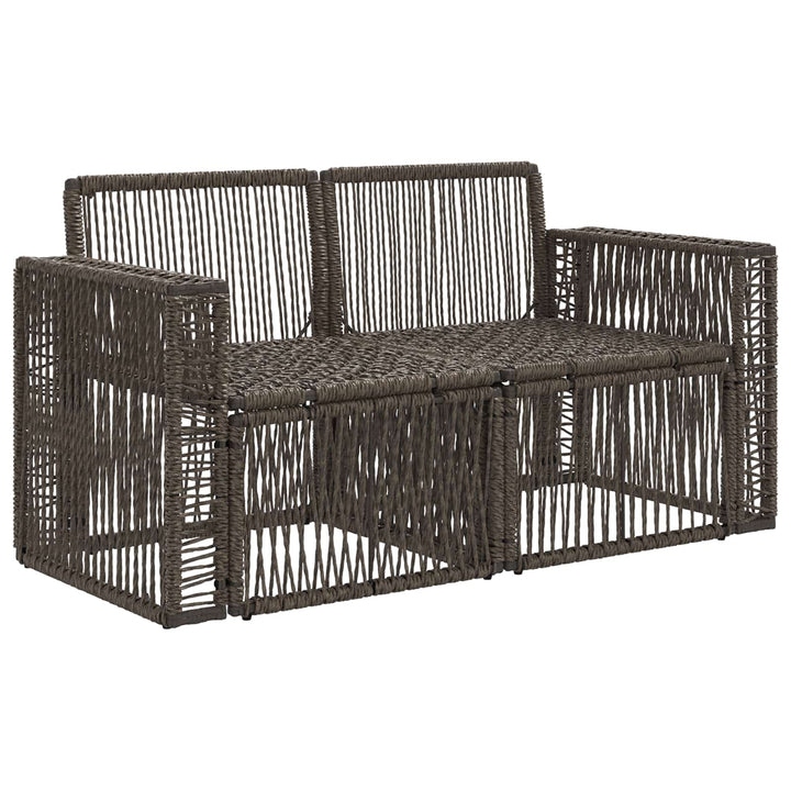 Havemøbelsofa 2-Antal sæder Grå polyrattan