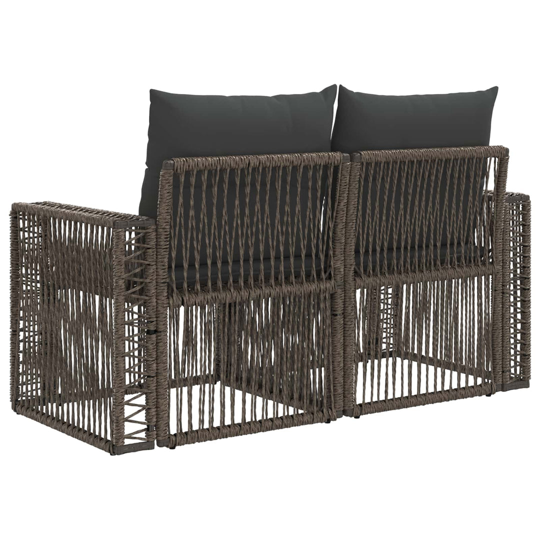 Havemøbelsofa 2-Antal sæder Grå polyrattan