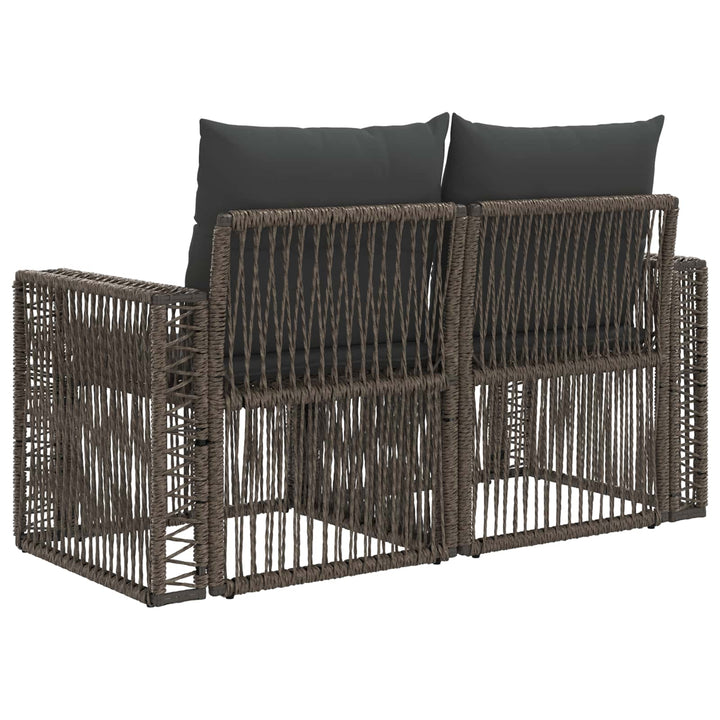 Havemøbelsofa 2-Antal sæder Grå polyrattan