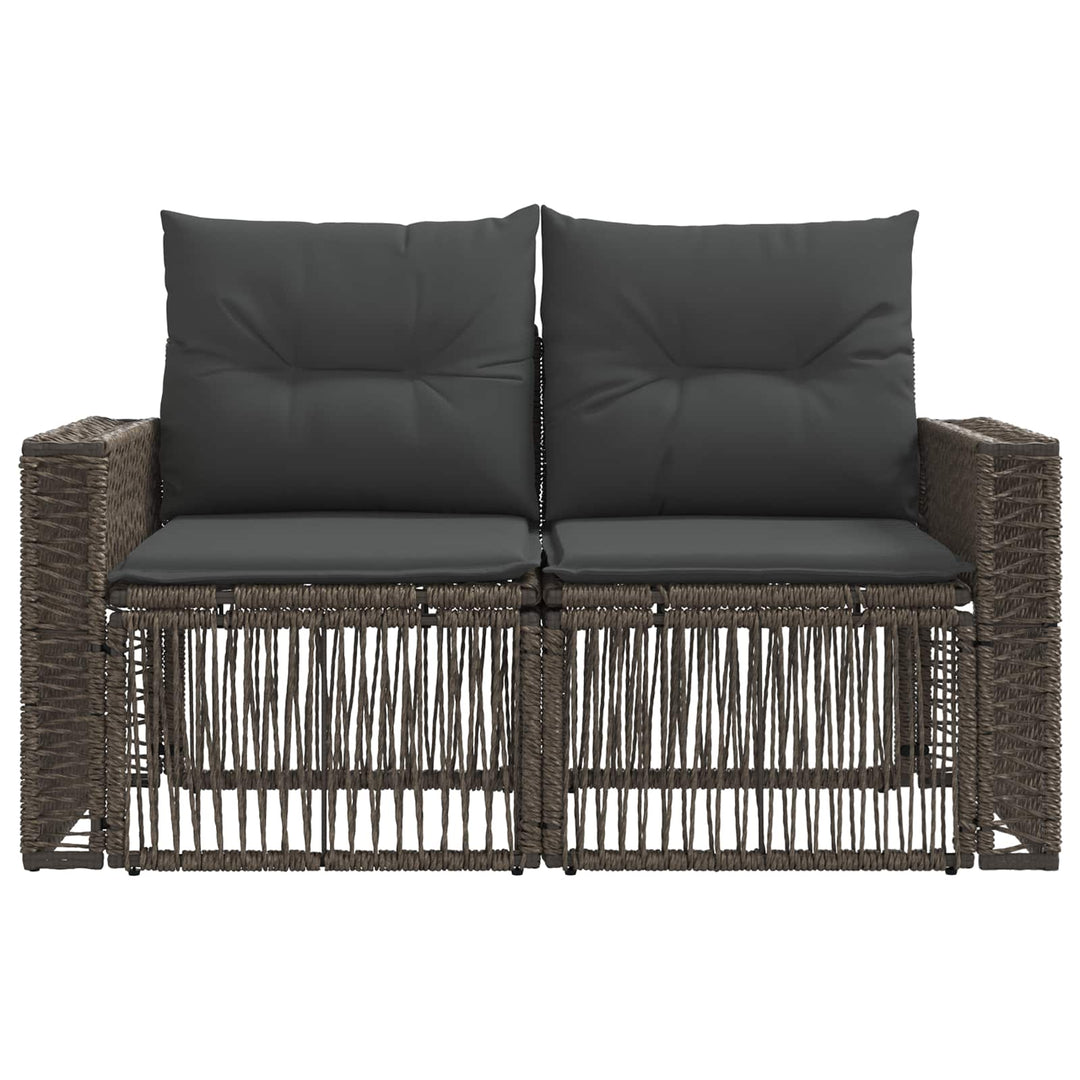 Havemøbelsofa 2-Antal sæder Grå polyrattan