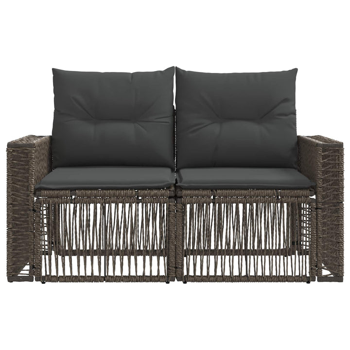 Havemøbelsofa 2-Antal sæder Grå polyrattan