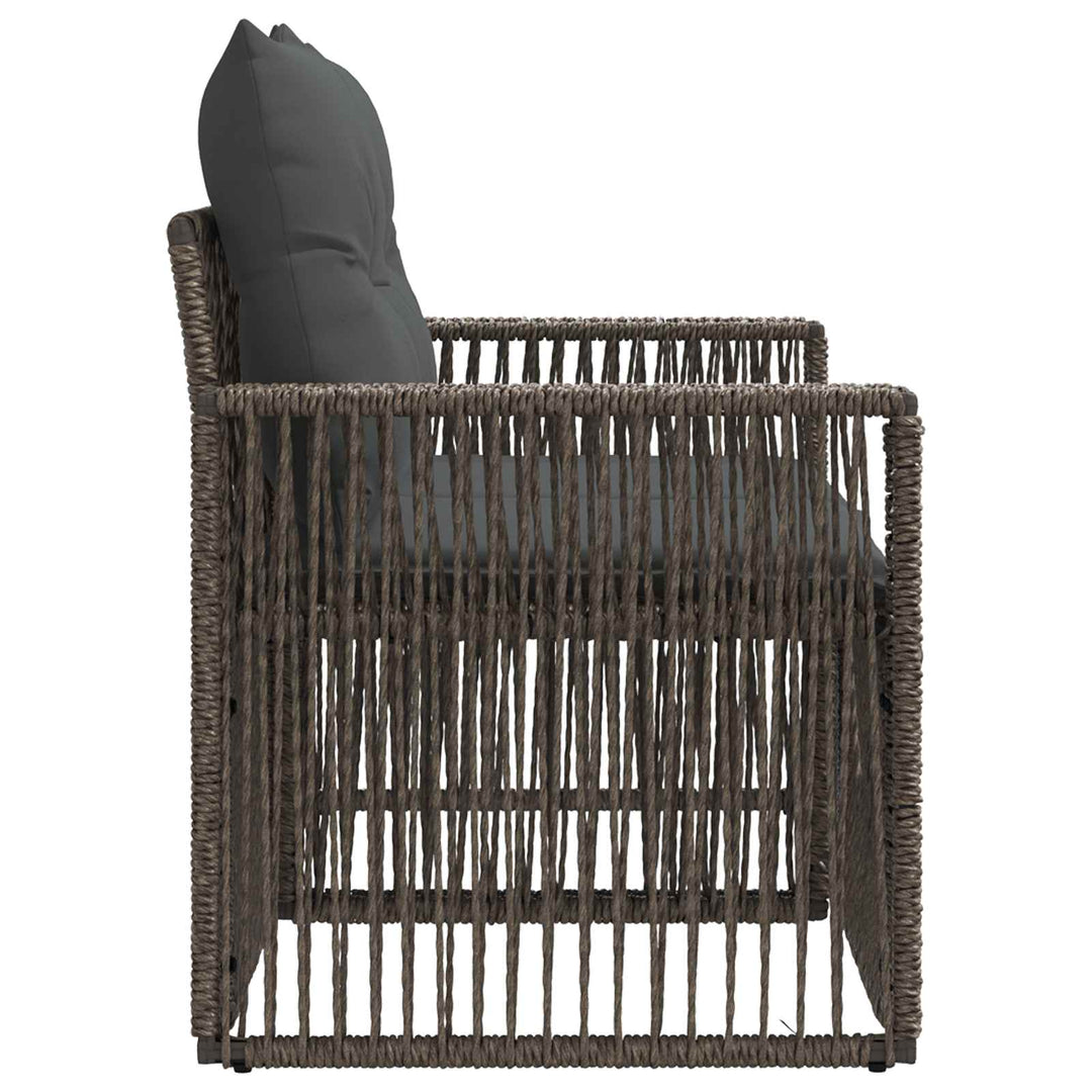 Havemøbelsofa 2-Antal sæder Grå polyrattan