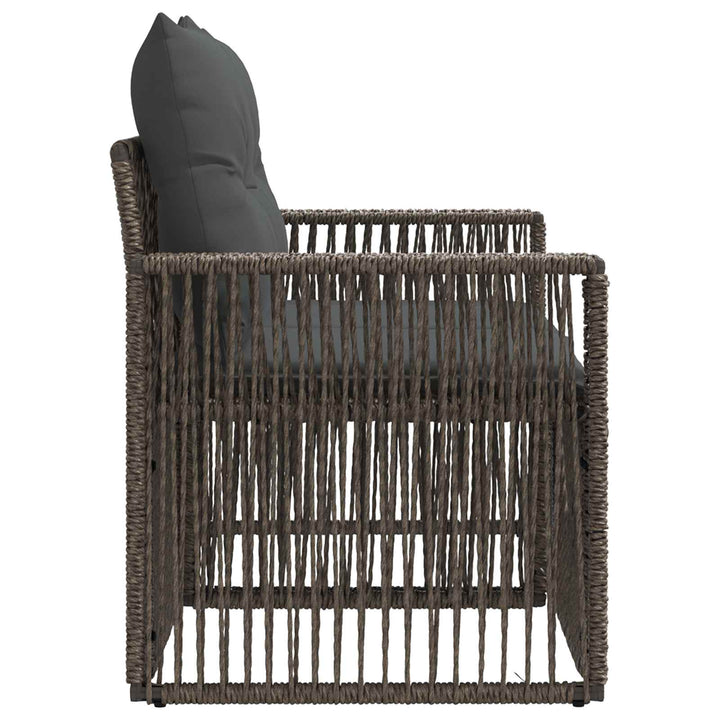 Havemøbelsofa 2-Antal sæder Grå polyrattan